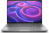 Premium meteor silver HP ZBook Ultra G1a 14-inch AI workstation highlighting its vibrant 2.8K OLED touchscreen and sleek, portable professional design.
