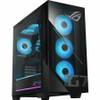 Front angle of the black Asus ROG GM700 gaming desktop tower featuring the ROG logo.