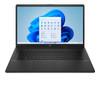 Front view of the HP 17t-cn300 laptop with jet black finish and large display.