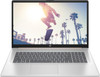 Front view of the HP 17T-CN300 showcasing the large 17.3-inch HD+ BrightView display and elegant Pale Rose Gold finish.