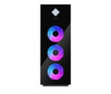 HP Omen 45L GT22-3080 gaming desktop in a black tempered glass chassis.
