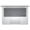 Top down view of spill resistant premium backlit keyboard assembly with integrated multi touch clickpad and fingerprint reader.