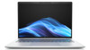 HP EliteBook 8 G1i 14 inch touch laptop in glacier silver, angled view displaying keyboard deck and thin profile.