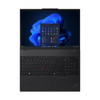 Close-up of the backlit keyboard with numeric keypad and fingerprint reader.