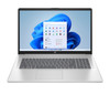 Front view of HP 17-cp3565nr laptop showing the 17.3-inch touch screen display and slim bezels.