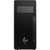 Front view of the black HP Z2 G1i Tower Workstation chassis.