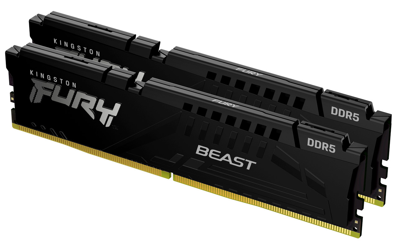 Kingston 128gb 5600mt/s Ddr5 Cl40 Dimm (kit Of 2) Fury Beast Black