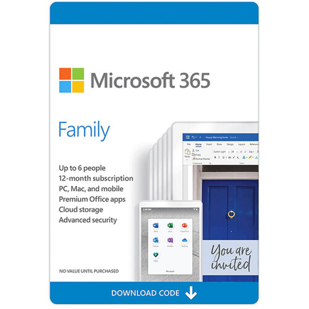 その他 Microsoft - Microsoft MICROSOFT 365 FAMILY 12M POSA Microsoft 365 Family 12-Month Subscription, 6 Users, Windows