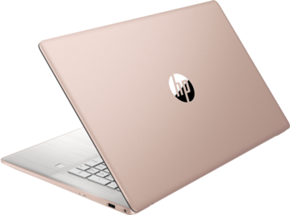 HP Laptop 17-cn0107ds - 17.3" Display, Intel Pentium, 12GB RAM, 256GB SSD, Windows 11, Pale Rose Gold