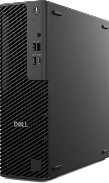Dell Pro Max Slim FCS1250 workstation featuring NVIDIA RTX A1000 graphics, Intel Core Ultra 5, and built-in DVD-RW drive for professional business use