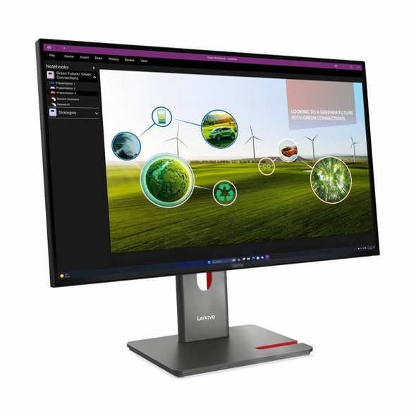 Lenovo ThinkVision P27Q-40 27-inch QHD IPS monitor with 98% DCI-P3 color gamut, 120Hz refresh rate, HDR10 support, and USB-C connectivity – ideal for creative professionals and high-performance workstations.