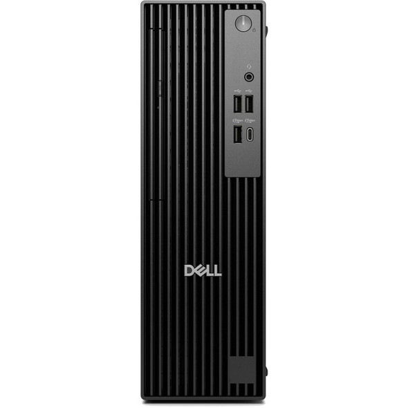 Dell Pro QCS1250 Slim Desktop PC with Intel Core Ultra 5 235, 16GB DDR5 RAM, 512GB SSD, Windows 11 Pro, Wi-Fi 6, vPro – compact business computer in black with AI-ready performance and enterprise-grade security