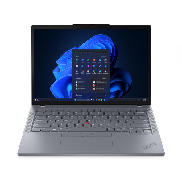 Lenovo ThinkPad T14 Gen 6 14-inch business laptop in grey with Intel Core Ultra 7 255U, 512GB SSD, Windows 11 Pro, WUXGA touchscreen, and Wi-Fi 6E – AI-powered notebook with enterprise-grade security and hybrid work performance