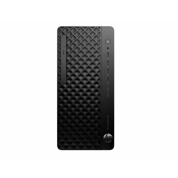 HP EliteDesk 8 G1i Tower AI PC in a compact black chassis, powered by Intel Core Ultra 5 processor with 16GB DDR5 RAM and 512GB SSD—featuring Wolf Pro Security and Windows 11 Pro for enterprise-grade performance and protection.