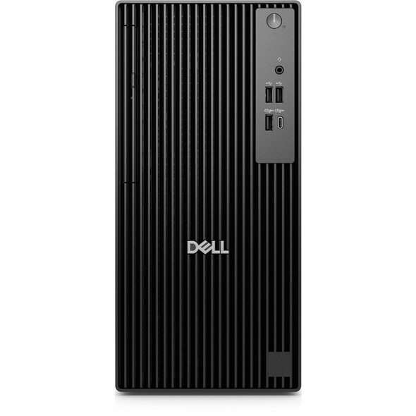Dell Pro Tower QCT1250 Desktop with Intel Core Ultra 7 processor, 16GB RAM, and 512GB SSD—shown with compact tower design, ideal for business productivity and multitasking performance.