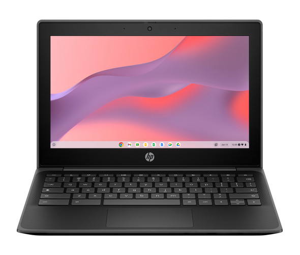 HP Fortis G10 Chromebook with 11.6-inch display, Intel N100 processor, 8GB RAM, 512GB SSD, running Chrome OS—compact design ideal for education and mobile productivity.