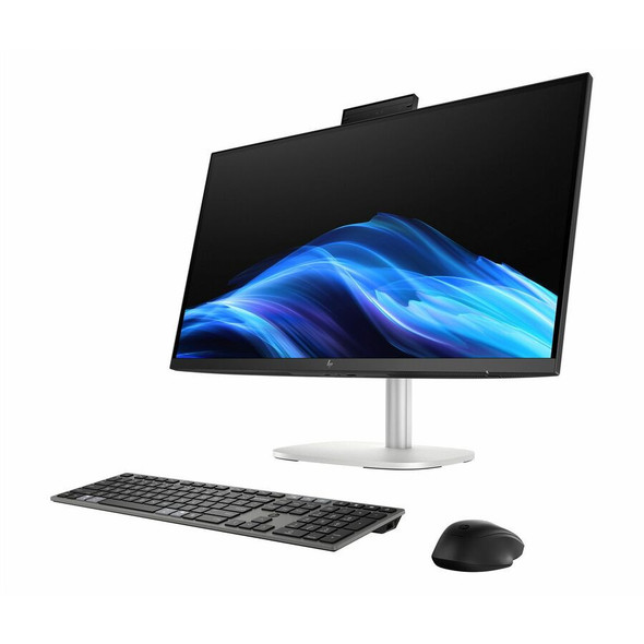 HP EliteStudio 8 AiO G1i 23.8 inch AI desktop PC in Pike Silver with Intel Core Ultra 7 and Windows 11 Pro