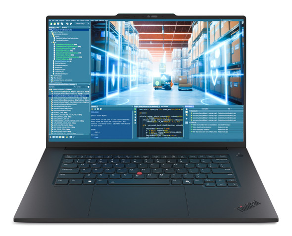 Lenovo ThinkPad T1g Gen 8 front view showing 16 inch 4K 800-nits anti-glare display and slim bezels.
