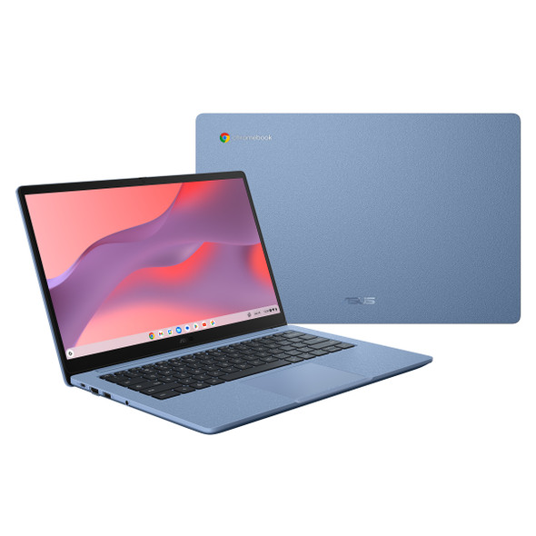 ASUS Chromebook CX1405 in Quiet Blue featuring a 14 inch Full HD display and lightweight durable design for students