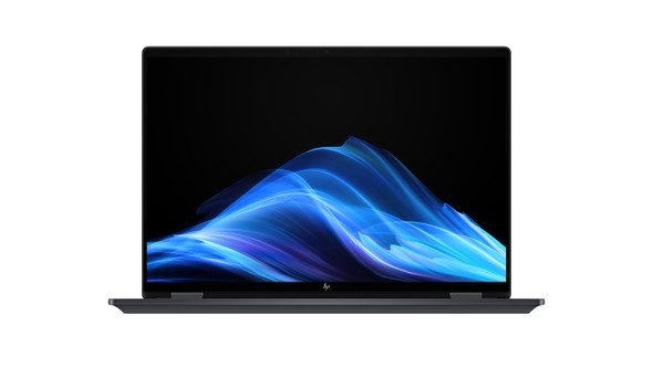 Front-facing view of the HP OmniBook Ultra Flip 16" in Eclipse Gray.