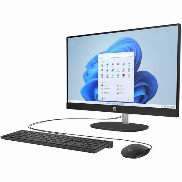 HP 24-cr0430 23.8" FHD All-in-One Desktop Intel Core i3-N300 8GB RAM 256GB SSD Windows 11 Home, Black (Refurbished)