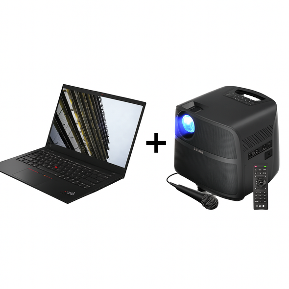 LENOVO X1 Carbon 8th Gen 14" FHD Touchscreen Laptop, Intel Core i7-10610, 16GB RAM, 256GB SSD, Windows 11 Pro w/ ION Projector (Refurbished)