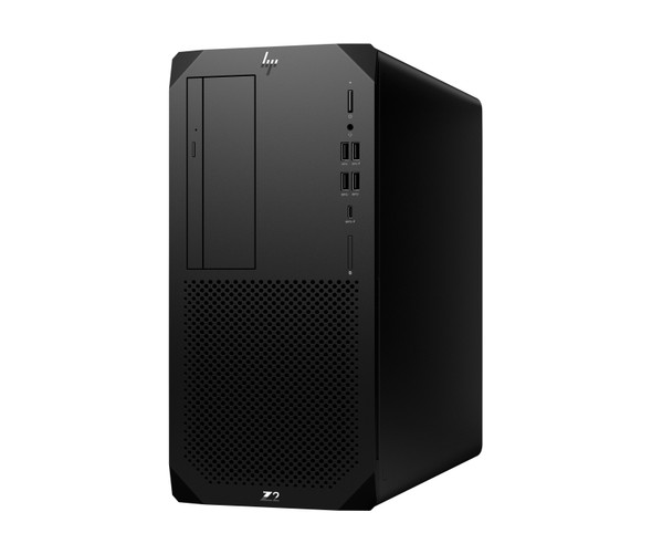 HP Z2 G9 Tower Workstation in Black finish, showcasing a professional desktop design for engineering and 3D modeling.