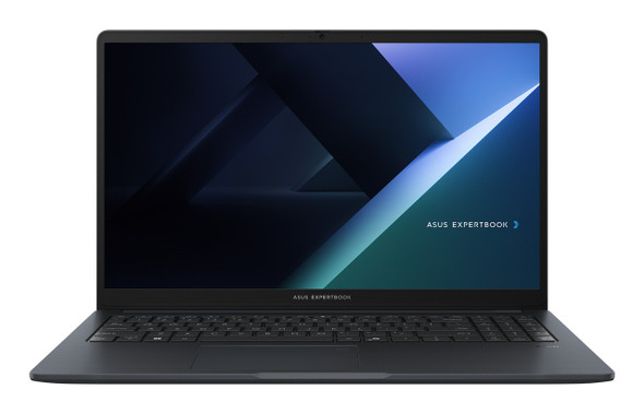 ASUS ExpertBook B1503CVA Business Laptop – Front view displaying 15.6-inch anti-glare display and ergonomic keyboard in clean Grey finish