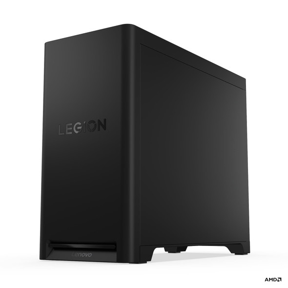 Eclipse Black Lenovo Legion T5 Tower with ARGB lighting, transparent side panel, and 30L gaming chassis.