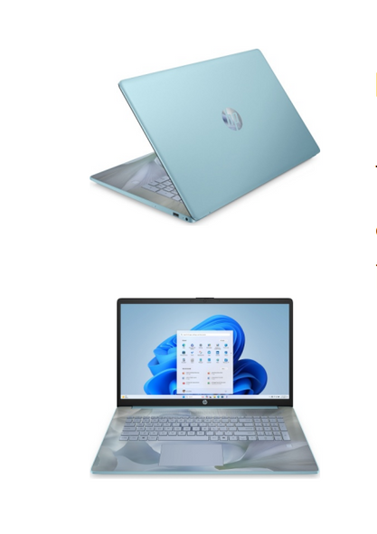 HP 17-inch Touchscreen Notebook with AMD Ryzen 3 7320U, 8GB RAM, and 256GB SSD