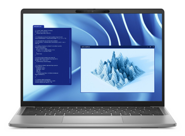 Front view of the Dell Latitude 7455 showcasing the 14.0-inch QHD+ 400-nit anti-glare touchscreen display.