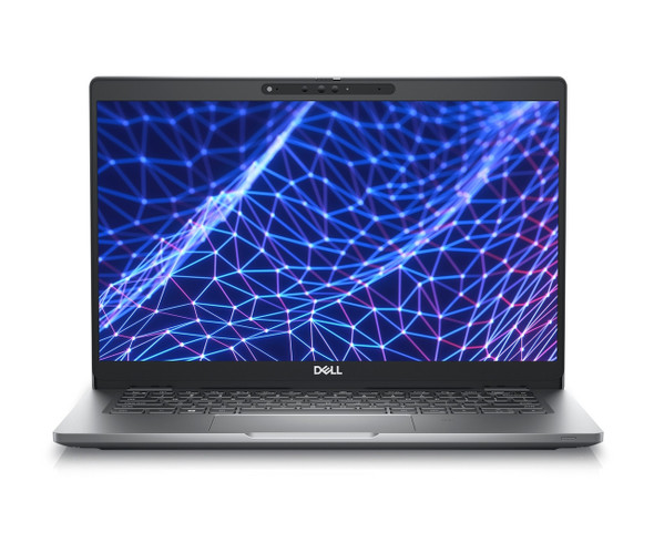 Dell Latitude 5330 business laptop open displaying a vibrant 13.3 inch screen in a professional Titan Gray chassis.