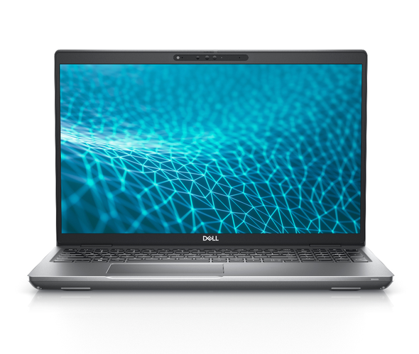 Dell Latitude 5531 business workstation laptop open at a slight angle showcasing its spacious 15.6 inch display.