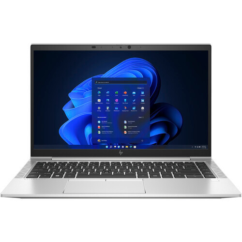 Front view of HP EliteBook 840 G8 open notebook showing the 14-inch non-touch Full HD display.