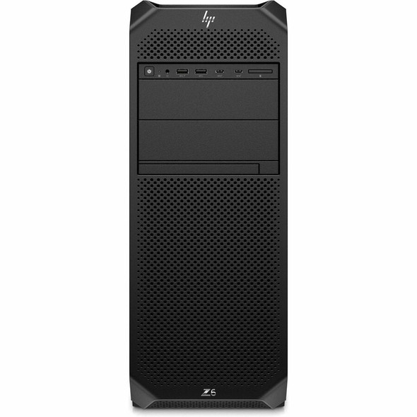 Front perspective view of the black HP Z6 G5 Tower Workstation PC chassis