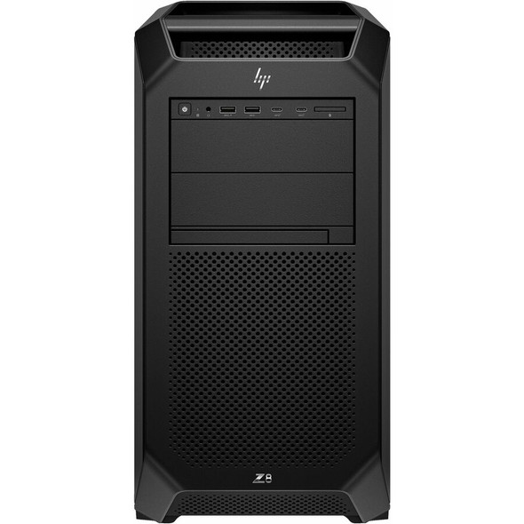 Front view of the HP Z8 Fury G5 Tower Workstation Desktop PC in Black