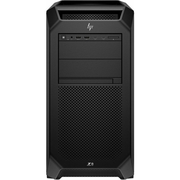 Front view of the HP Z8 Fury G5 Tower Workstation Desktop PC in Black