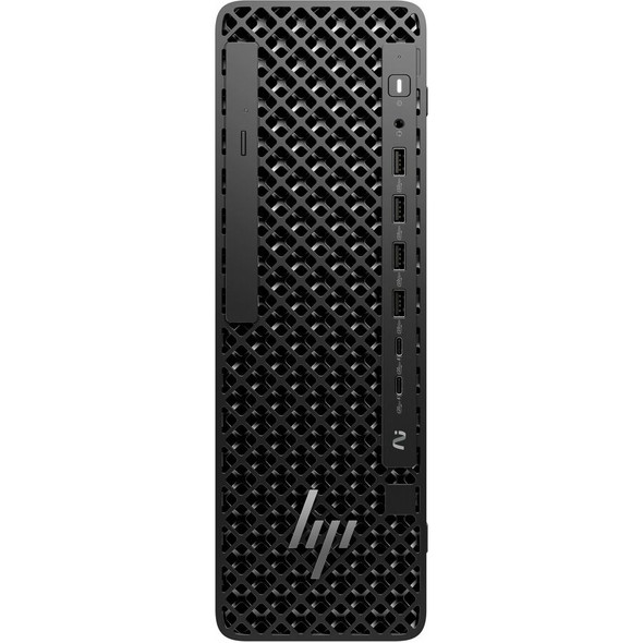 Front view of the HP Z2 SFF G1i Workstation Desktop PC in Black