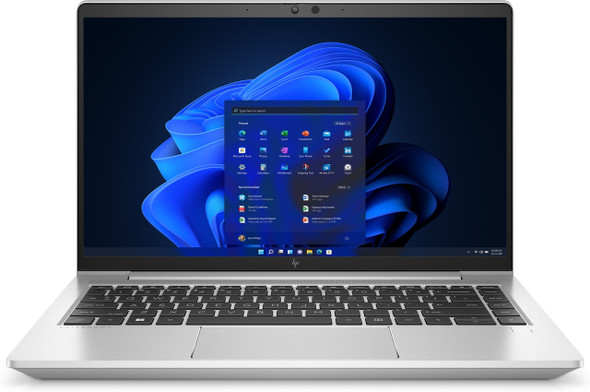 HP EliteBook 640 14 G11 AI Laptop – Open front view displaying the 14-inch WUXGA anti-glare display and backlit keyboard deck.