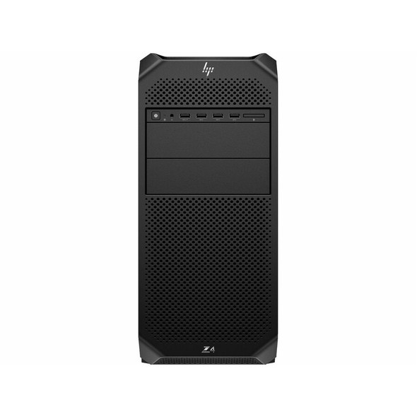 HP Z4 G5 Tower Workstation Desktop PC – Front isometric view in Black showing expandability-ready full tower chassis