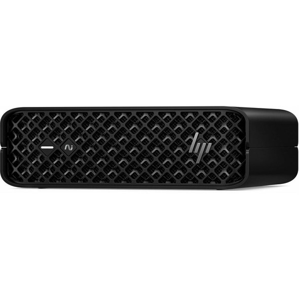 HP Z2 Mini G1i Workstation Desktop PC – Front angled view in sleek black finish.
