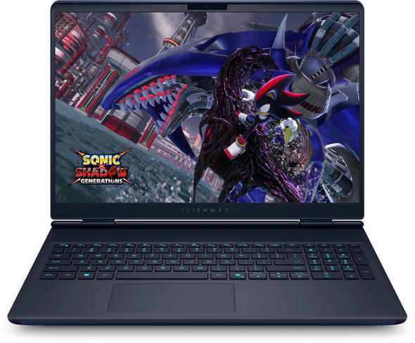 Dell Alienware 16X Aurora Gaming Laptop – Front angle view showing the 16-inch 240Hz display and RGB backlit keyboard