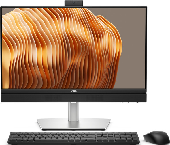 Dell Pro 24 All-In-One Plus QB24250 – Front view showing the 23.8-inch FHD touchscreen and height-adjustable stand