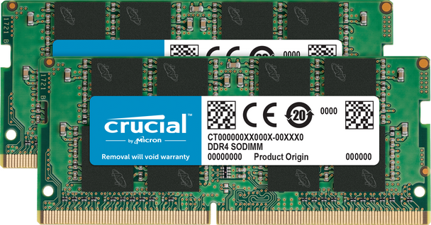 Crucial 32GB DDR4 2666 SODIMM Kit of 2 Memory Modules - CT2K16G4SFRA266