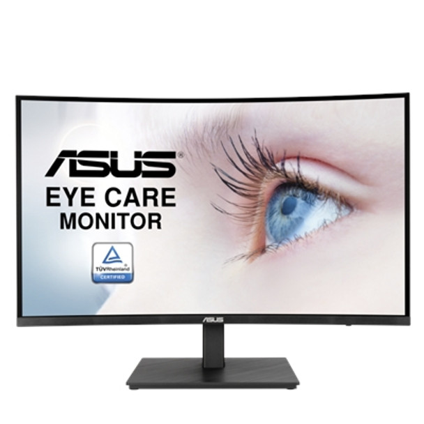 ASUS 27  1080P Curved Monitor (VA27VQSE) - Full HD, IPS, 75Hz, 1ms, Adaptive-Sync/FreeSync, Low Blue Light, Flicker Free, VESA Mountable, Frameless, HDMI, DisplayPort, HDR-10, Height Adjustable