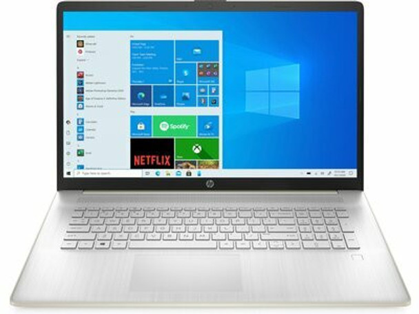 HP Laptop 17-cn0102ds - 17.3" Touch, Intel Pentium, 12GB RAM, 256GB SSD, Windows 11, Pale Gold