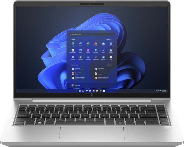 HP EliteBook 645 G10 Laptop, AMD Ryzen 5 7530U, 32GB DDR4, 512GB SSD, 14" FHD Display, Windows 11 Pro, Nouvelle Silver - Front view