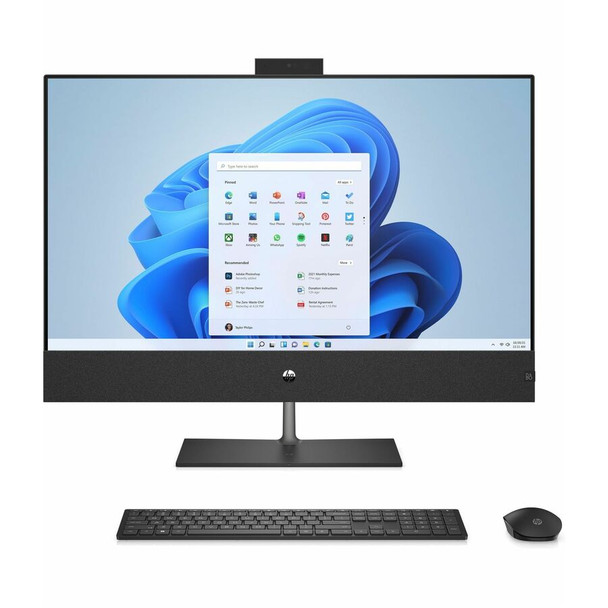 HP Pavilion 32-b1019 All-in-One Desktop PC with 31.5-inch QHD display, Intel Core i7-13700T, 16GB RAM, 1TB SSD, Windows 11, Sparkling Black – premium home office computer with sleek design and powerful performance