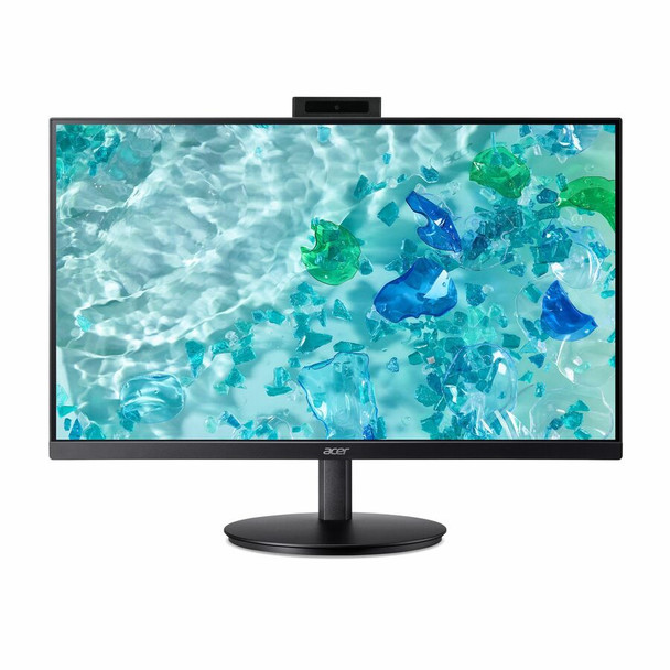 Acer Vero CB242Y D5 eco-friendly 24 inch IPS LED monitor with webcam, speakers, secure connectivity, black design