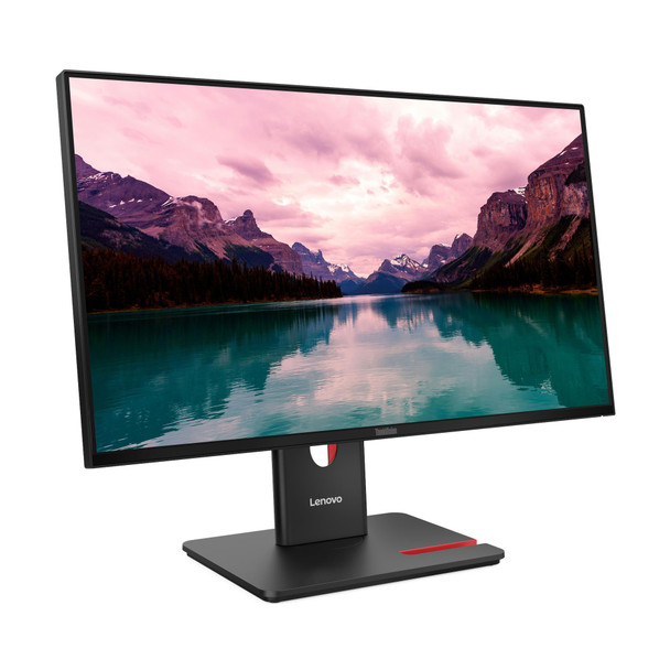 Lenovo ThinkVision T24-40 23.8-inch IPS Full HD monitor with slim bezels, anti-glare screen, adjustable ergonomic stand, 1920x1080 resolution, and 99% sRGB color accuracy